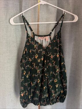 Willow Tree Dark Green Floral Camisole